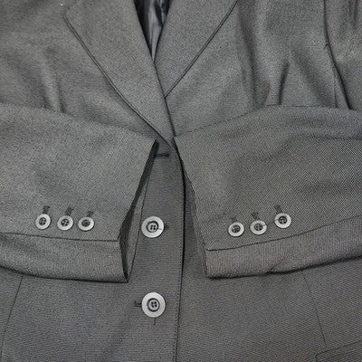 John Meyer Norwich Black Pinstriped Button Notch Ventless Blazer Suit Jacket 24W