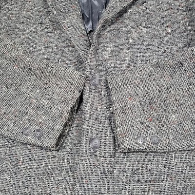 VTG Don Richards Grey Tweed 3 Button Vented Notch Blazer Sport Coat USA 42