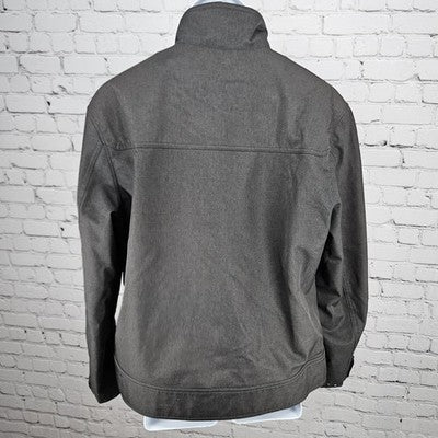 Michael Kors Grey Full Zip Removable Liner Stand Up Collar Jacket Large L