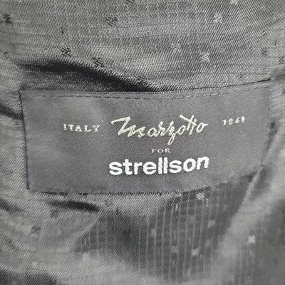 Strellson Blue 100% Wool Alecc Slim Fit Birds Eye Blazer Sport Coat 56 US 46