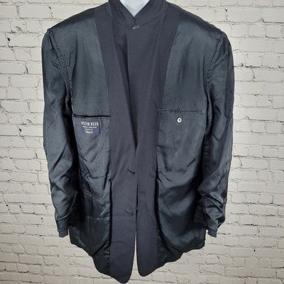 Austin Reed Navy 2 Button Notch Lapel Vented Blazer Sport Coat Jacket USA 44R