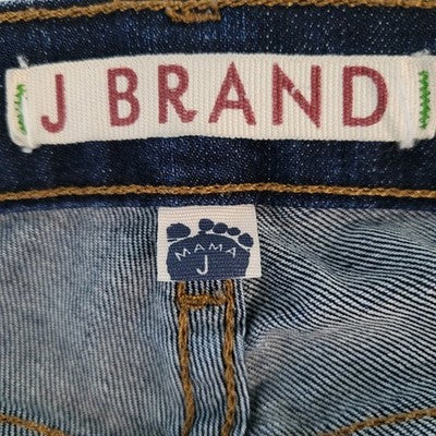 J Brand Mama J Dark Wash Straight Leg Maternity Jeans USA Made Size 25 (32x30)