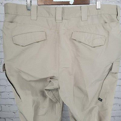 5.11 Tactical Beige Lightweight Cargo Pockets Utility Straight Leg Pants 42x30