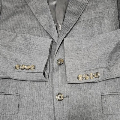 Chaps Ralph Lauren Grey Wool Cashmere 2 Button Notch Blazer Sport Coat 42R