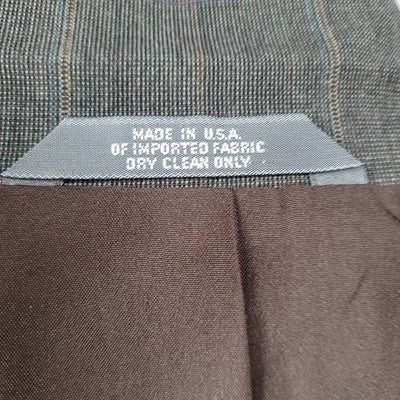 Haggar Grey Gentleman's Fit 2 Button Vented Notch Blazer Sport Coat USA Size 42L