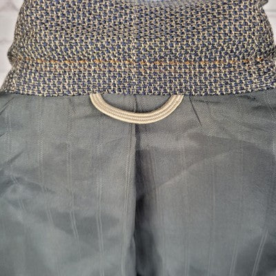 VTG Henry Grethel Brown Windowpane Tweed 2 Button Sport Coat USA Made Size 42L