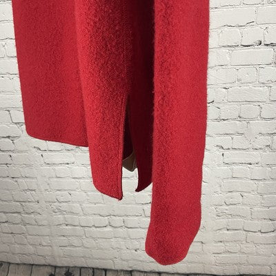 Harve Benard Red Open Classic Collared Pockets Unlined Jacket Size Large L