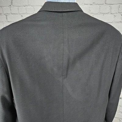 Structure Black 2 Button Double Vented Notch Blazer Sport Coat Suit Jacket 40R