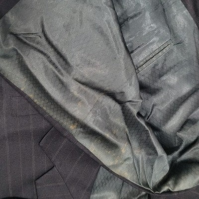 Hart Schaffner Marx Navy 100% Wool Pinstriped 2 Button Blazer Sport Coat USA 40R