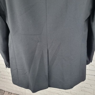 Alexandre Black 2 Button Single Vented Notch Blazer Sport Coat 42R Made In UK