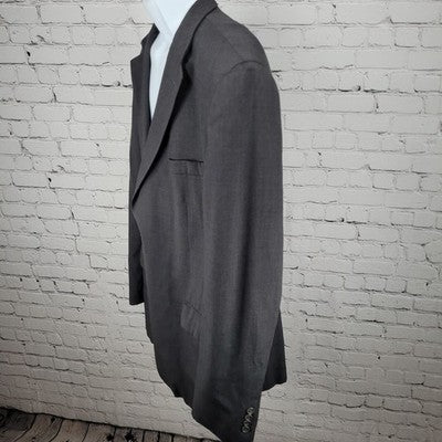 Joseph & Feiss Grey 100% Wool International Trio Blazer Sport Coat Size 48L