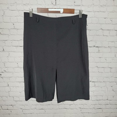 Terranova Black Back & Front Slit Straight Skirt Italy Made Size Large L (30x24)