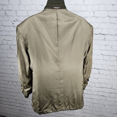 VTG Evan Picone Green 100% Wool 2 Button Ventless Blazer Sport Coat USA 42R