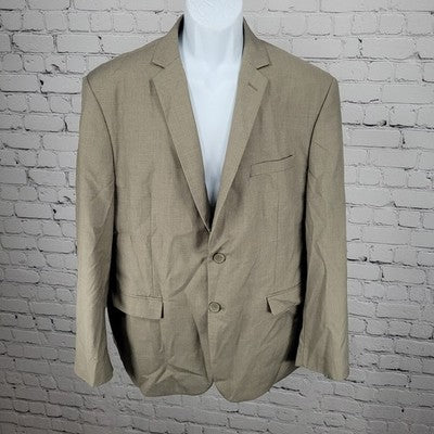 Gianna Uomo Gold Label Beige 2 Button Vented Notch Blazer Sport Coat 46S