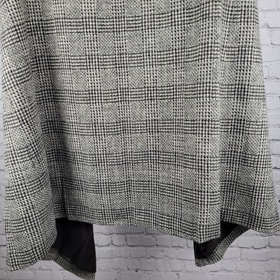 VTG Harve Benard Sport 100% Wool Woven Fringe Buttoned Lined Poncho Coat Size 14