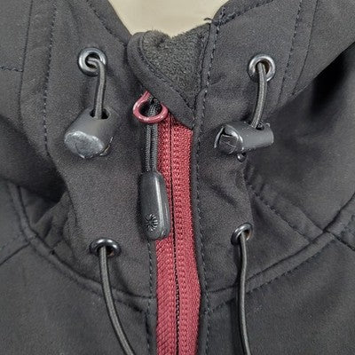 Icewear Iceland Black Hooded Full Zip Fleece Lined Zip Pockets Jacket Small S