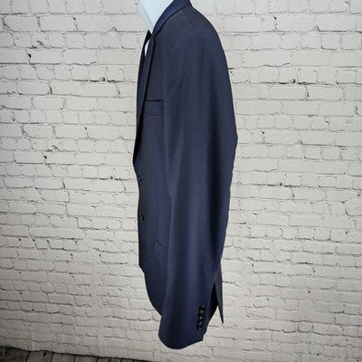Ricardo Almeida Navy 100% Wool Felipe Pontes 2 Button Blazer Sport Coat 54 US 44