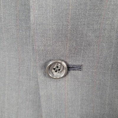 VTG Kuppenheimer Grey Pinstriped 2 Button Blazer Sport Coat USA Made Size 42