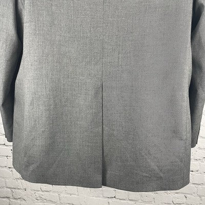 J. M. Haggar Grey Classic Fit 2 Button Vented Notch Blazer Sport Coat Size 44R