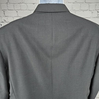 VTG Hart Schaffner Marx Grey 100% Wool 2 Button Vented Blazer Sport Coat USA 44R