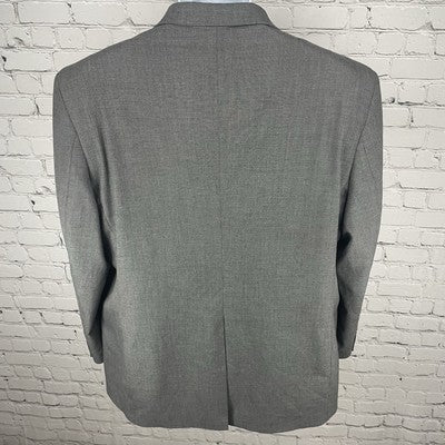 J. M. Haggar Grey Classic Fit 2 Button Vented Notch Blazer Sport Coat Size 44R