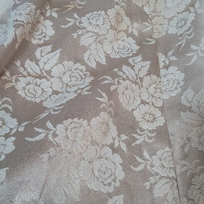 VTG Nite Kraze Gold Metallic Satin Floral Strappy Fit & Flare Short Dress 7/8