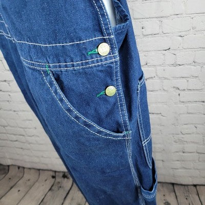 Liberty Blue Denim 100% Cotton Carpenter Pockets Workwear Overalls Size 42x30