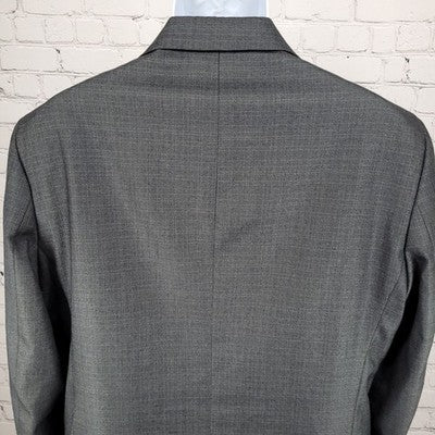 AWEAR2 Kenneth Cole Grey Stretch 2 Button Notch Blazer Sport Coat Size 42L