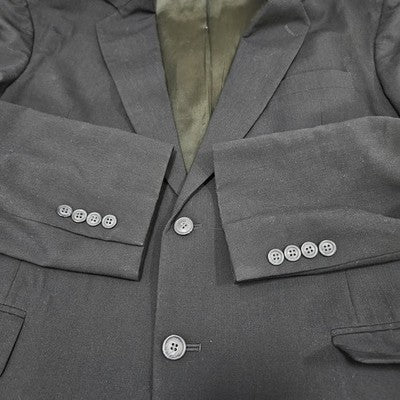 Jos A Bank Black 100% Wool 2 Button Single Vented Notch Blazer Sport Coat 44R