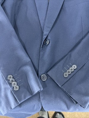 Giorgio Napoli Presidential Classic Blue Two Button Blazer Jacket Sport Coat 44R