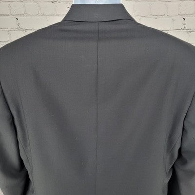 Joseph & Feiss Black 100% Wool Comfort Stretch 2 Button Blazer Sport Coat 38R