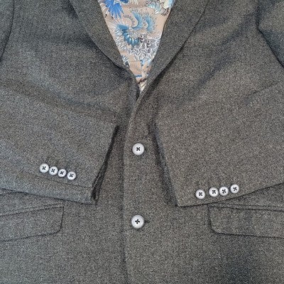 Paisley & Gray Herringbone Slim Fit Stretch Double Vented Sport Coat Size 46R