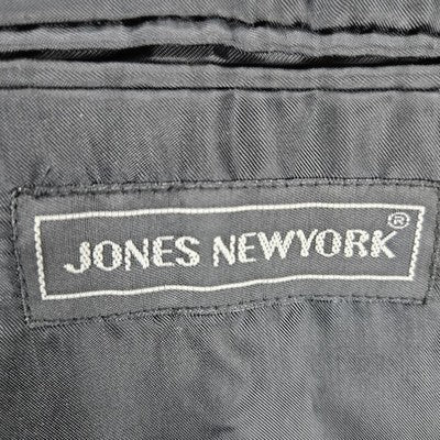 Jones New York Black Grey 100% Wool 2 Button Notch Blazer Sport Coat 42R