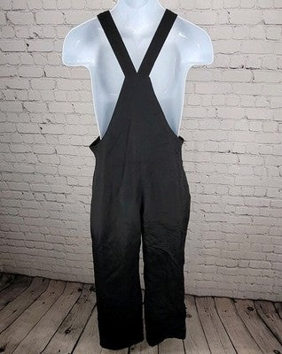 Slalom Black Front Zip Adjustable Straps Snow Ski Bib Pants Youth XL