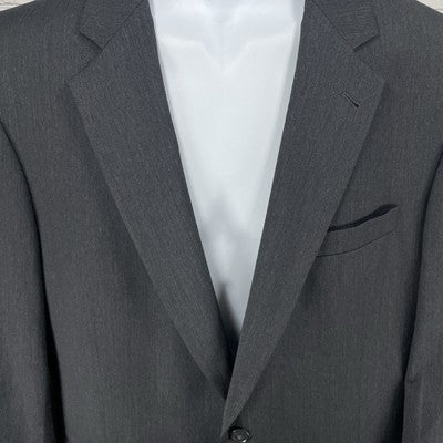 Jos A Bank Charcoal Grey 100% Wool 2 Button Vented Blazer Sport Coat Size 44L