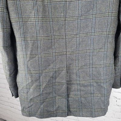 Chaps Ralph Lauren Blue 100% Wool 2 Button Vented Notch Blazer Sport Coat 40S
