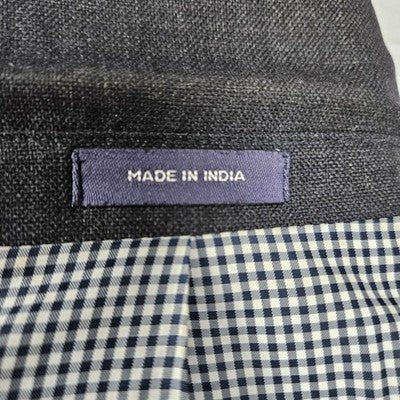 Stafford Grey 100% Wool 2 Button Single Vented Notch Blazer Sport Coat 46R