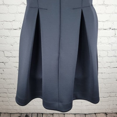 Ali Ro Navy Ponte Stretch Pleated Sweetheart Sleeveless Mini A-Line Dress 2