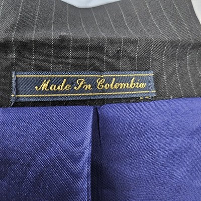Tommy Hilfiger Black Wool Cashmere 3 Button Vented Notch Blazer Sport Coat 46R