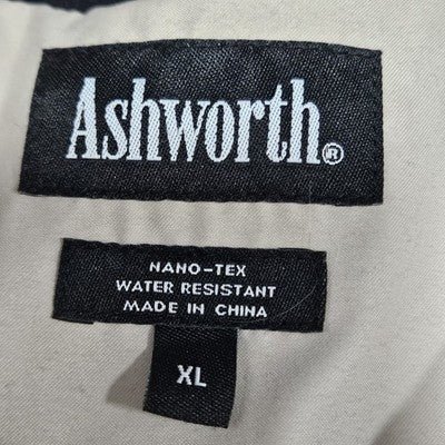 Ashworth Beige Colorblock Nano-Tex Water Resistant 1/4 Zip Pullover Jacket XL