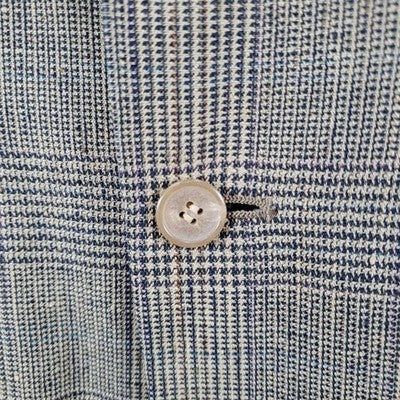 Austin Reed Tan 100% Silk Houndstooth 2 Button Notch Blazer Sport Coat Size 42L