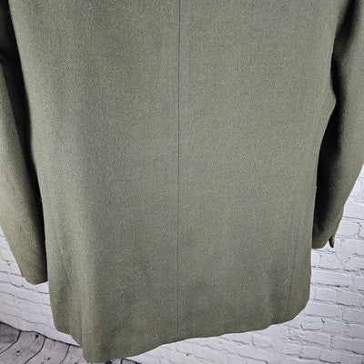 VTG Evan Picone Green 100% Wool 2 Button Ventless Blazer Sport Coat USA 42R