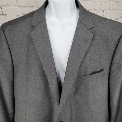 Joseph Abboud Grey 100% Wool Super 110's Blazer Sport Coat USA Made Size 52R