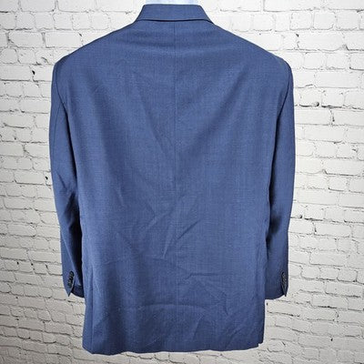 Calvin Klein Blue 2 Button Double Vented Notch Blazer Sport Coat Jacket 42 *read