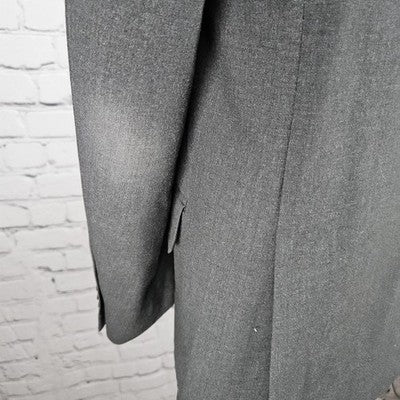 Haggar H26 Grey Slim Fit Stretch 2 Button Vented Notch Blazer Sport Coat 38R