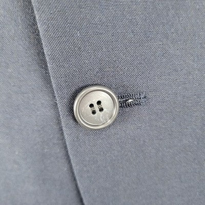 Barrister Navy 2 Button Single Vented Notch Blazer Sport Coat USA Made Size 38