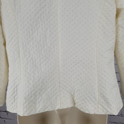 Citrine Collection Ivory Glitter Buttoned Lined Jacket Canada Made Size 10