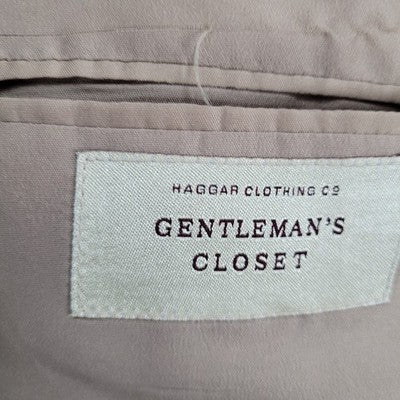 Haggar Gentleman's Closet Green Gray 2 Button Vented Notch Blazer Sport Coat 46