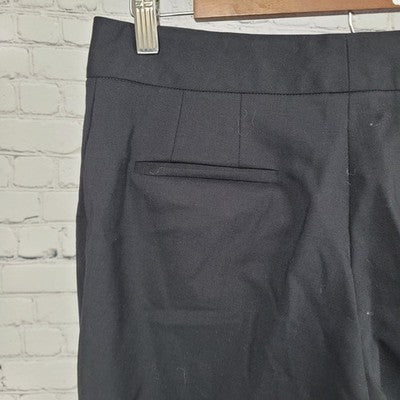 VTG Tahari Black Wool Stretch Lightweight Mid Rise Pants USA Made Size 6 (28x33)