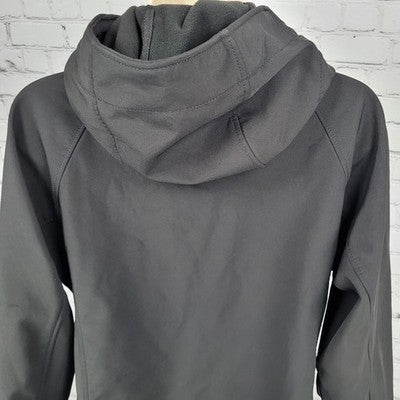 Icewear Iceland Black Hooded Full Zip Fleece Lined Zip Pockets Jacket Small S